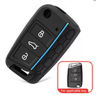 Auto Klapp Schlüssel Hülle Schwarz für VW GOLF 7 SEAT LEON SKODA OCTAVIA SUPERB