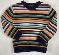Cherokee Vintage Boys Multi Colored Striped Crewneck Knit Sweater Size 5T
