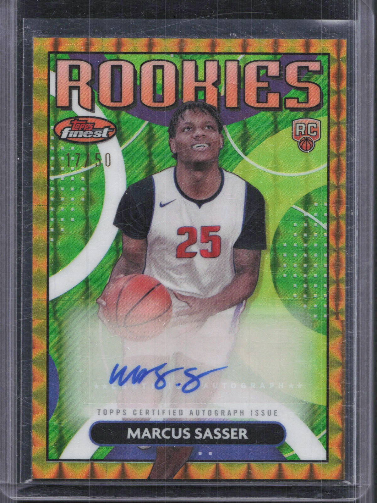 2023-24 Finest Marcus Sasser Gold Geometric Auto #/50 RC