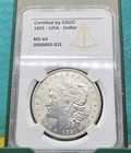 1921 Morgan Dollar $1 MS 64 SSGC