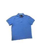Chaps Men's Solid Light Blue Short Sleeve Performance Polo Shirt Size Large
