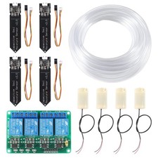 4pcs Capacitive Soil Moisture Sensor 4Channel 5V Relay Module and 4pcs Water ...