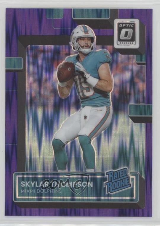 2022 Donruss Optic Rated Purple Shock Prizm Skylar Thompson #276 Rookie RC 10qk