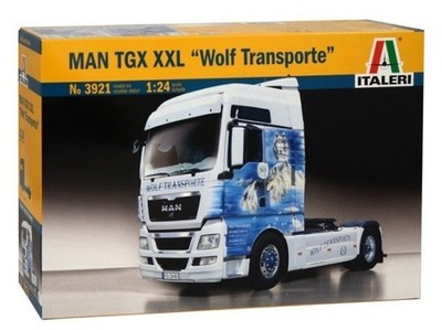 Italeri 3921 1/24 Scale Model Tractor Truck Kit Wolf Transporte Man TGX XXL