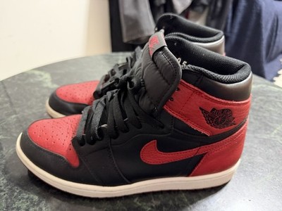Jordan Air Jordan 1 OG Bred Black Red 555088-001 2016 High Top 