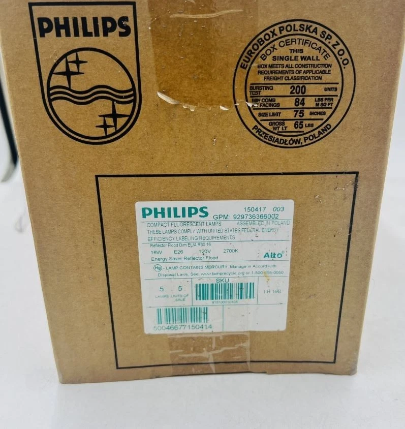 Philips 16W CFL Flood Lights, 5-Pack, E26, 120V, 2700K Warm White (150417) - Image 3 of 4