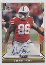 2019 Leaf Draft Auto Gold Dre'mont Jones #BA-DMJ Auto 00jz