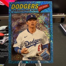 2026 Topps Heritage Chrome  Hyeseong Kim Light Blue Sparkle Los Angeles Dodgers 