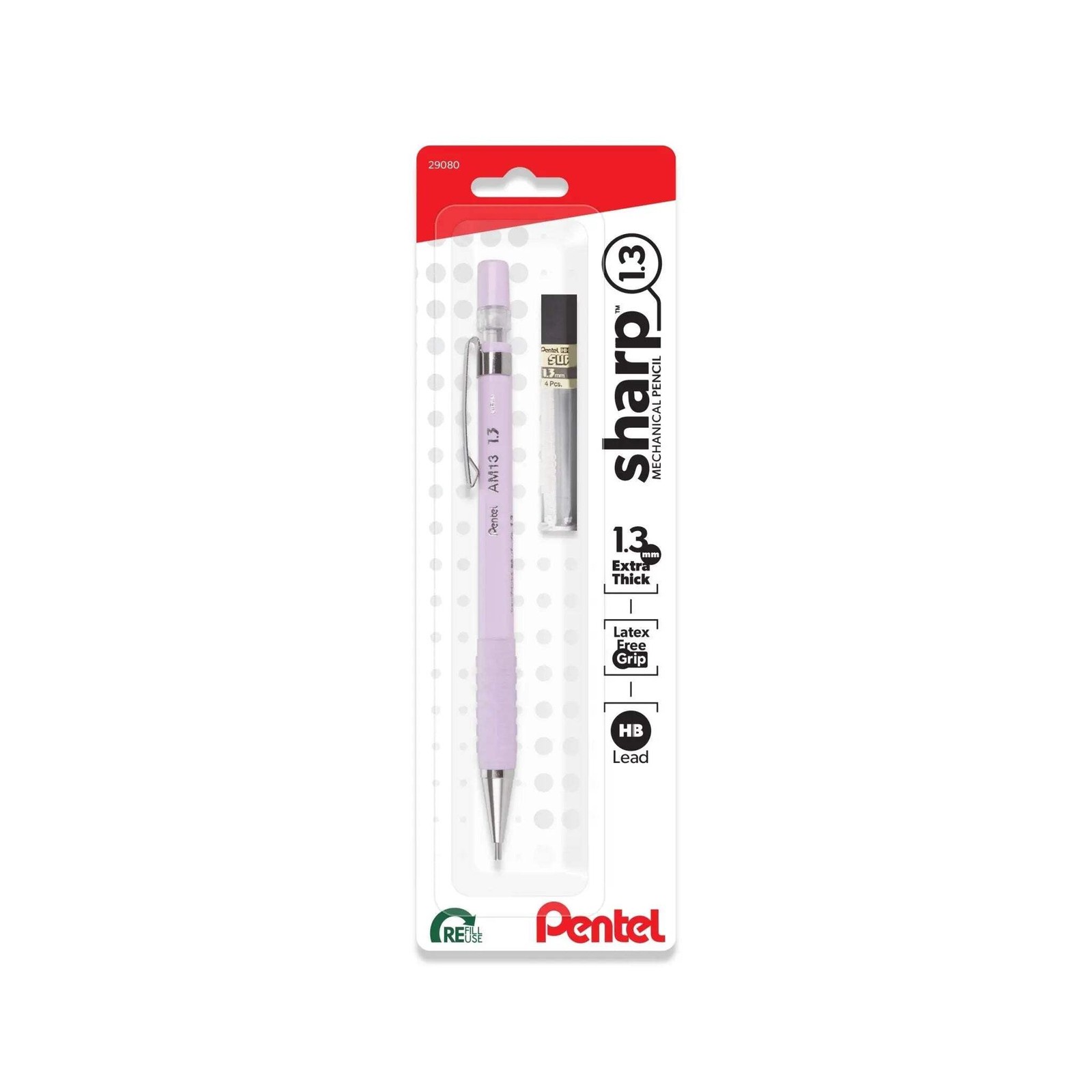 Pentel Sharp 1.3mm Mechanical Pencil, Purple Pastel Barrel, 