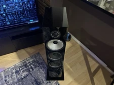 2 Towers Bowers & Wilkins 704 S2 Speakers with Denon Receiver DRA-800H Excellent