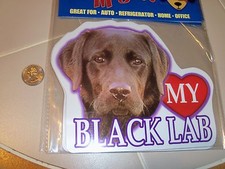 New <3 heart Love my Black Lab Labrador Retriever Mega Auto Car Fridge Magnet