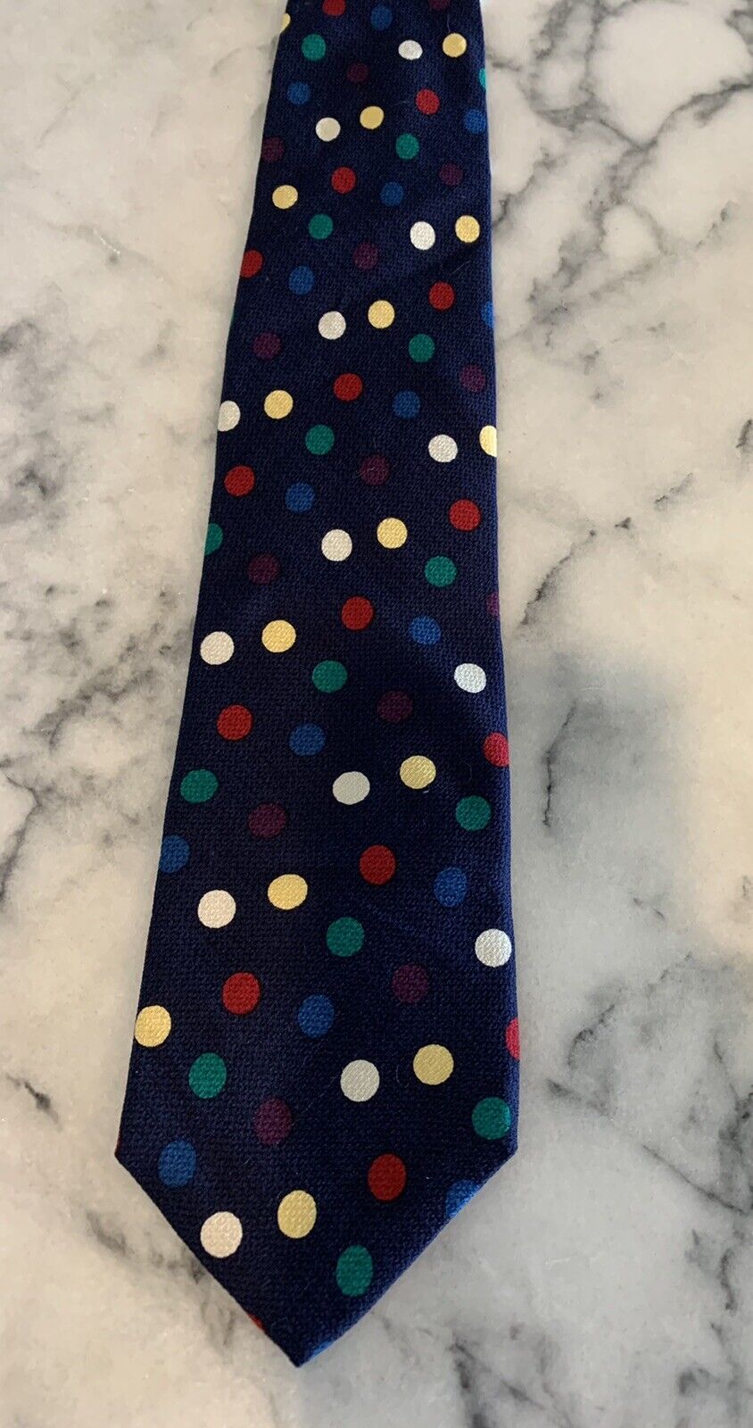 Lands End 100% Silk Woven Colorful Polka Dot Tie … - image 2