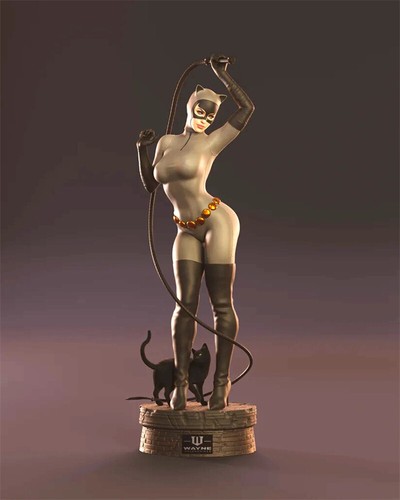 Catwoman Double-Head 1/8 27cm 3D Print Figure Model Kit Unpainted Unassembled - Picture 10 of 15