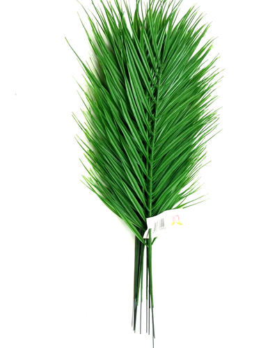 Pack of 12 Artificial Palm Leaves 44cm - Green Tropical Foliage - Picture 2 of 4