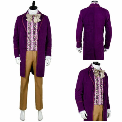 Charlie and the Chocolate Factory Gene Wilder-Willy Wonka Costume Outfit Cosplay