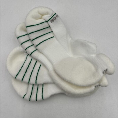 NWOT Eurosock Unisex Ace Silver No Show Tab Socks 2-Pack White Size S