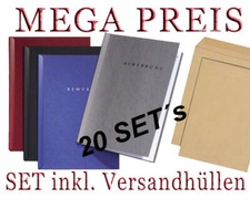 20 Bewerbungsmappen START von PAGNA / verschiedene Farben wählbar / mit Umschlag