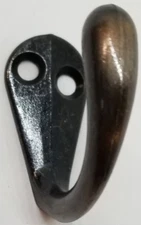 1.5" OIL RUBBED BRONZE Small Jewelry Hook Front Mount Single shirt jacket hat