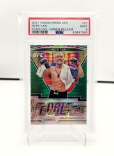2021 Panini Prizm UFC Fearless Green Pulsar Petr Yan SP #'d 23/25 PSA 9
