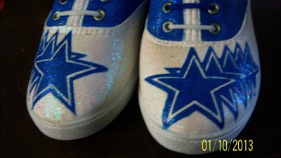 blinged out tennis shoes