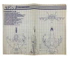 1986 GI Joe CONQUEST X-30 combat jet vehicle BLUEPRINTS instructions only