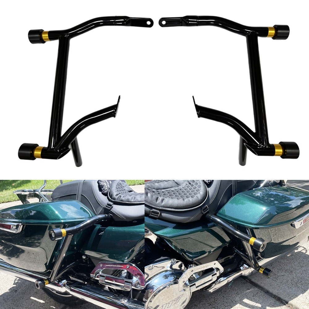 Saddlebags Guards Crash Rails Bars For Harley Touring Road Street Glides 14-23