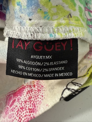 Ay Guey Jacket Youth XS Floral Print Denim - Picture 7 of 9