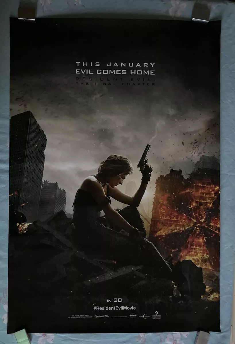 RESIDENT EVIL THE FINAL CHAPTER MOVIE film POSTER Milla Jovovich 2016  horror htf