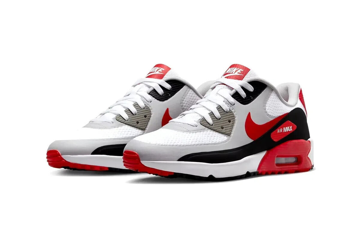 Nike Air Max 90 G TB Golf Shoes White University Red Men's Nike Air Max 90 G TB Golf Shoes White University Red Men's