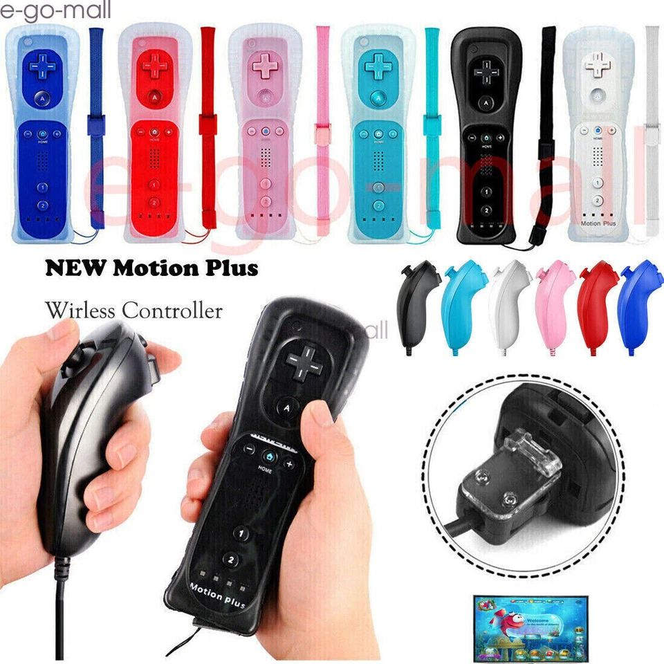2 in 1 Motion Plus Wii Rmote Nunchuck Controller for Nintendo Wii/Wii U Game - Image 2 of 4