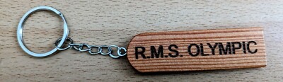R.M.S. OLYMPIC Pitch Pine Terrassendielen Schlüsselanhänger TITANIC, White Star Line