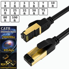 Cat 8 RJ45 Ethernet Cable Super Speed 40Gbps ...