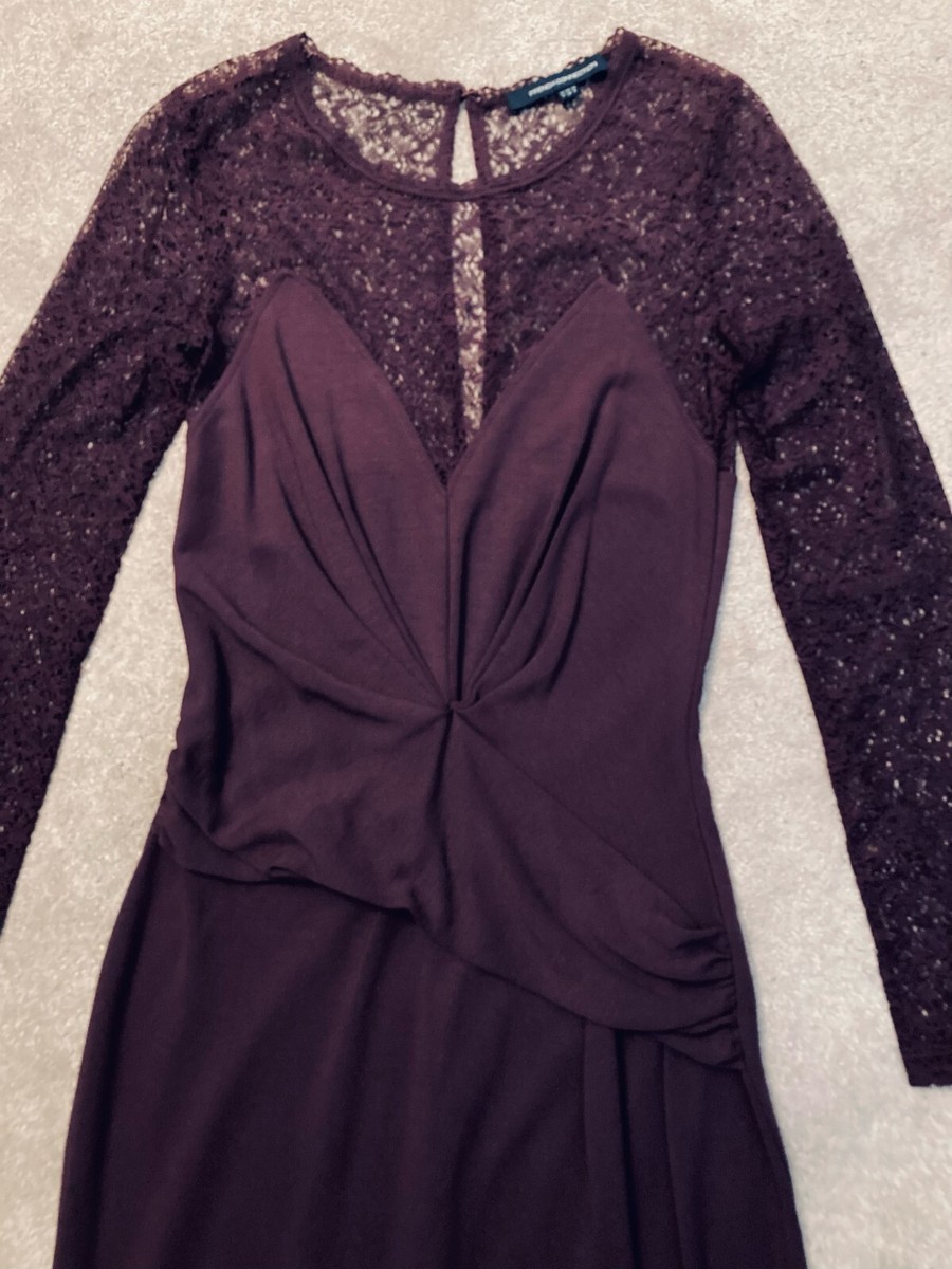 french connection purple lace dress Lace mini dress French Connection Purple size 12 US in Lace