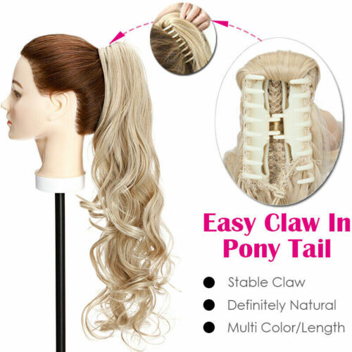 Extensiones de cabello con clip largo cola de caballo con garra como cabello humano para mujer - Imagen 6 de 42