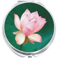 Light Pink Flower Compact with Mirrors - Perfect for your Pocket or Purse