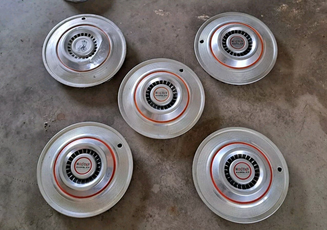 Set of 4 Holiday Rambler Travel Trailer 14" Hubcaps Wheel Covers Camper
