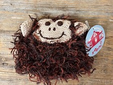 ZOONI ZOONIWEAR CHUNKEE MONKEY SHAGGY INFANT BEANIE BRAND NEW 6-12 MONTHS