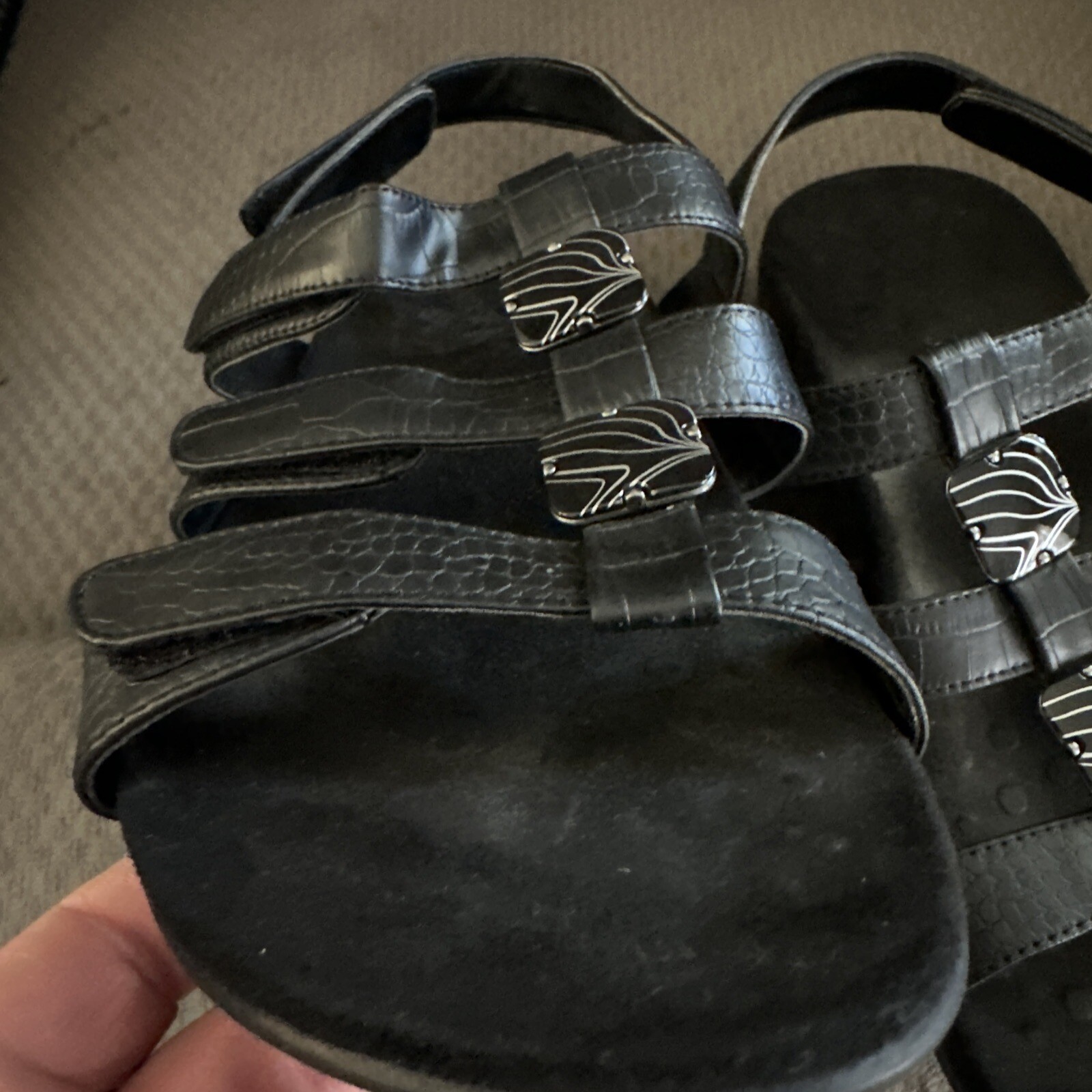 VIONIC AMBER ADJUSTABLE SLINGBACK BLACK SANDALS S… - image 11