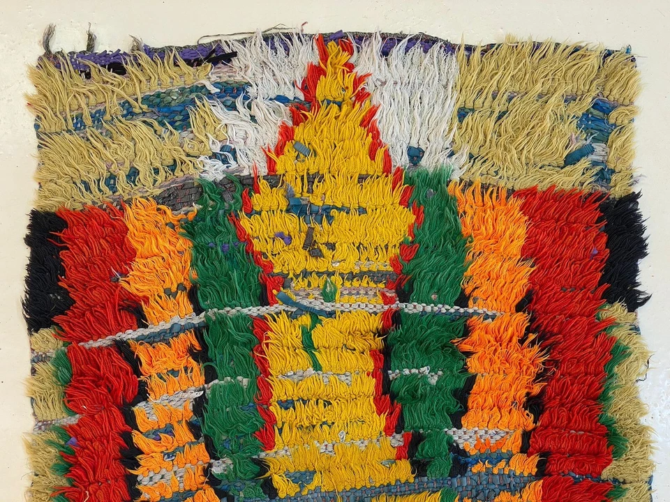 Colorful FarmHouse Rug Indoor Outdoor Rug Shaggy Vintage Area Runner 2x8 ft - Image 4 of 4