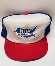 Vintage NRA Made For The USA Snapback Hat Mesh Trucker Hat