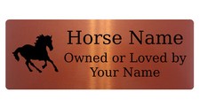 Personalised Horse Pony Name Metal Aluminium Sign Plaque Stable Door 200x75