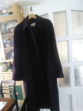 Jfw 100% Wool Full Length Maroon Coat Size 14