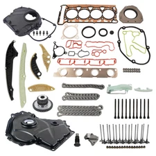 Engine Timing Chain & Cover Kit Fits Audi VW 1.8L 2.0L TFSI Jetta A4 Replacement