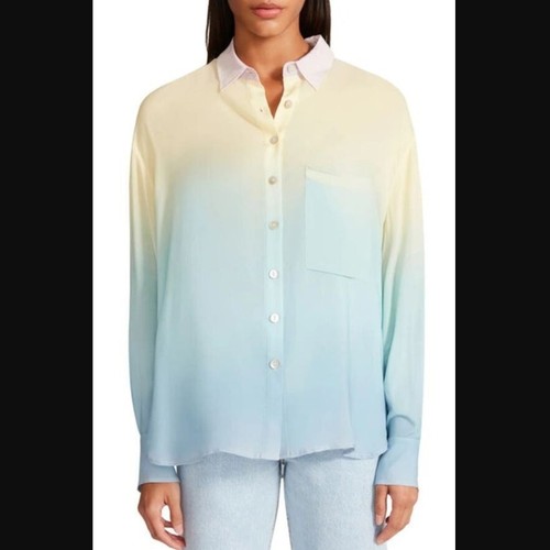 BB Dakota by Steve Madden Take A Trip Ombre Boyfriend Shirt Tunic In Multi L