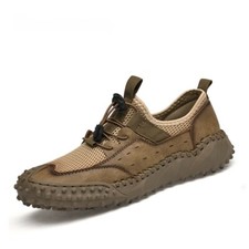 Men Casual Shoes Loafers Hollow Mesh Breathable Slip on Moccasins Driving Shoes