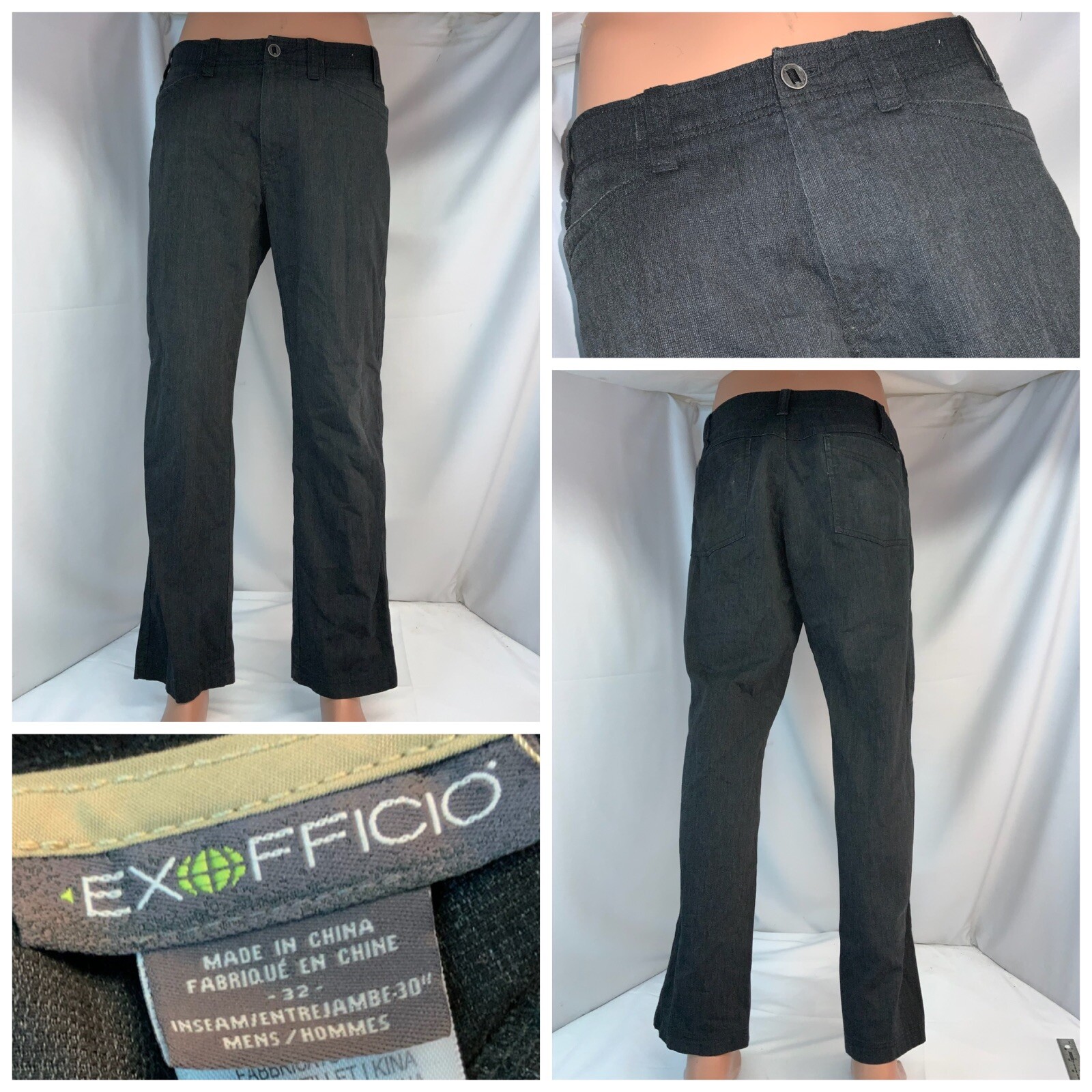 Pants Men&rsquo;s 32x30 Gray Cotton Poly Spandex Worn Once Ygi L1-298