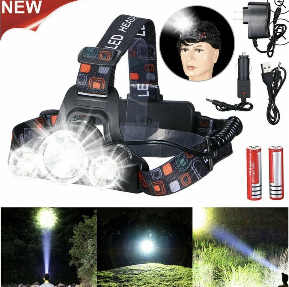 Lamparas de cazeria caseria luz para ir de caza recargable 10000 LED Impermeable - Image 4 of 4