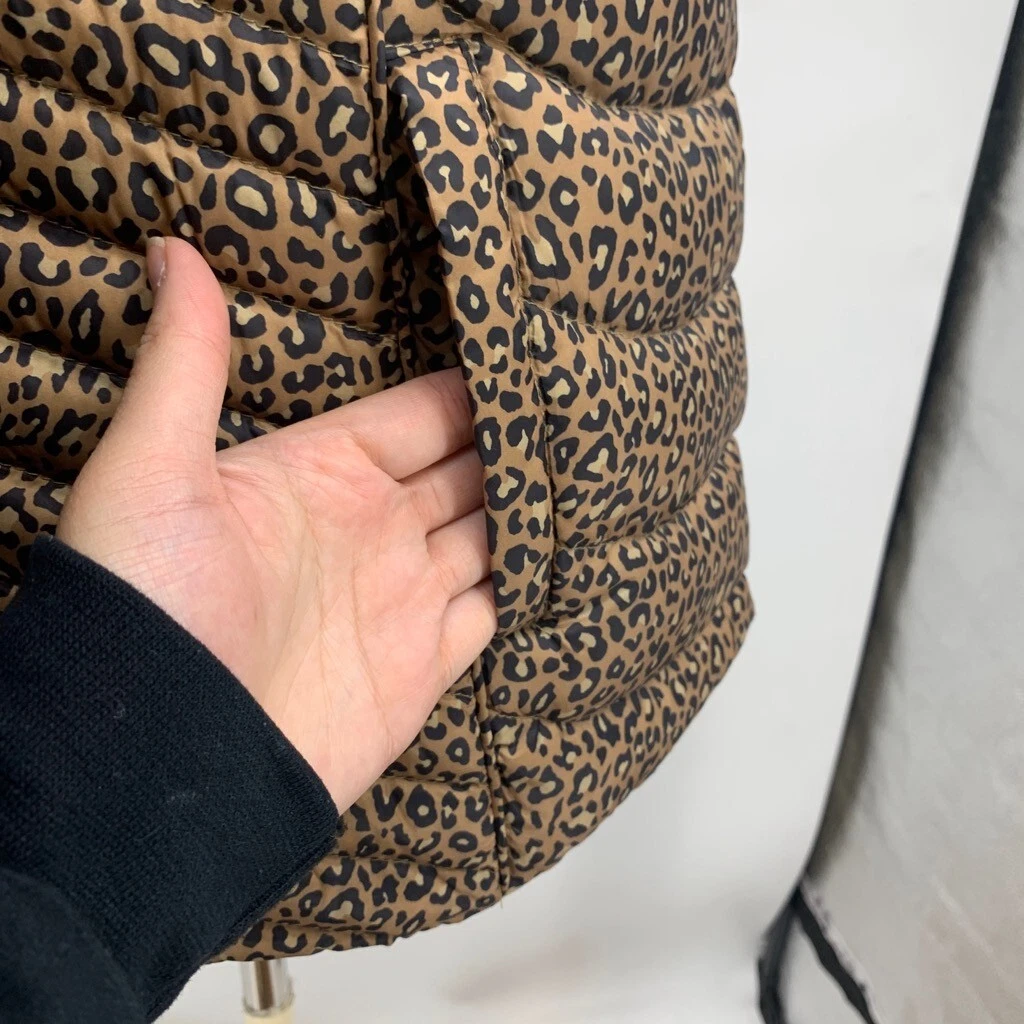 Giacca Michael Kors donna S piccola ghepardo impacchettabile piumino zip cappuccio staccabile