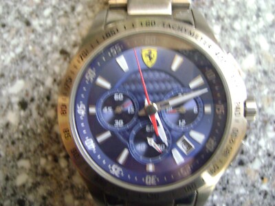 Scuderia Ferrari BLUE Carbon Fiber Chronograph Heavy Bracelet