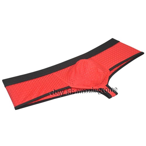 Mens Breath Holes Cheeky Boxers Thong Underwear Hipster Brazilain Bikini Briefs - Picture 23 of 33